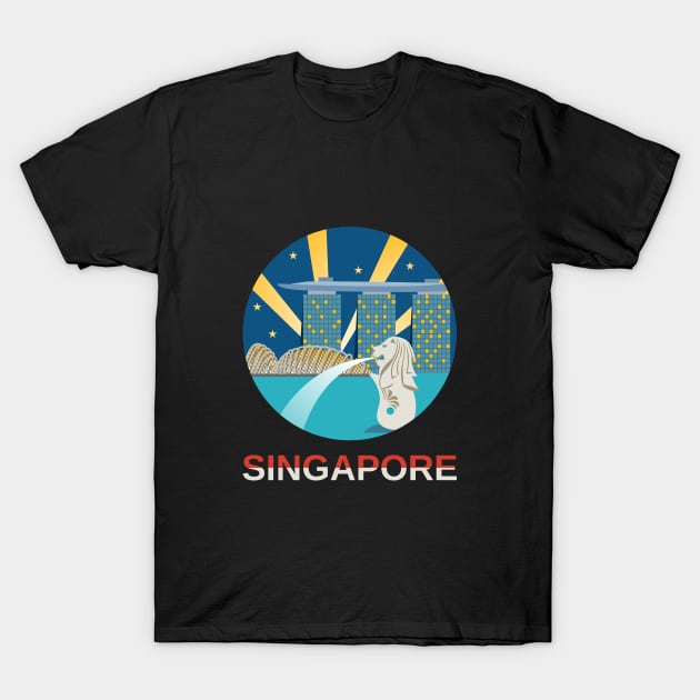 Singapore's Lion Statue T-Shirt by saigon199x